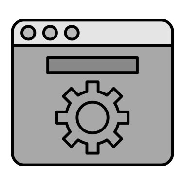 Web Sitesi Ayarları ikon vektör illüstrasyonu 