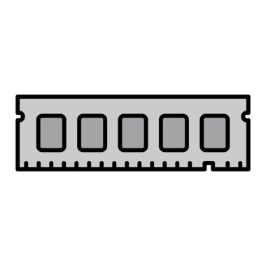 Ram Bellek ikonu vektör illüstrasyonu 