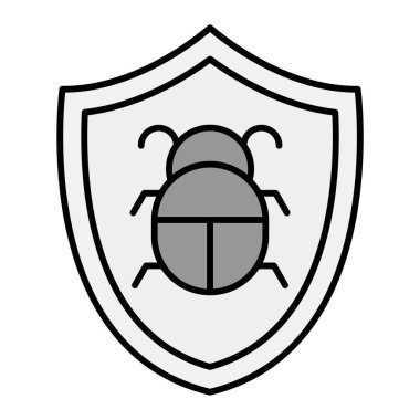 Güvenlik sistemi vektör çizimine sahip kalkan