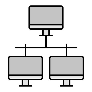 Yerel Alan simgesi vektör illüstrasyonu