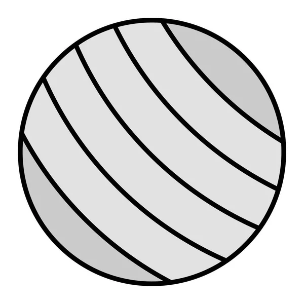 Volleybollikon Kontur Illustration Basket Vektor Symbol För Webben — Stock vektor