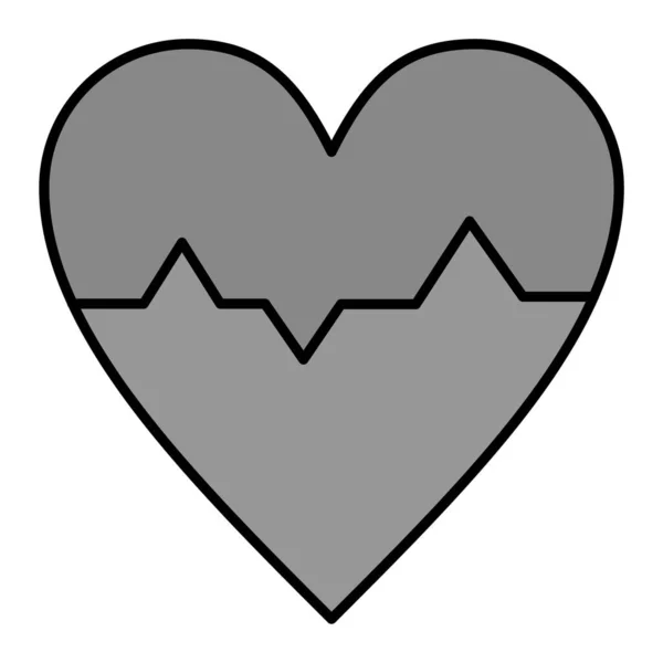 Icono Del Corazón Esbozar Ilustración Stock Símbolo Vector Atención Médica — Vector de stock