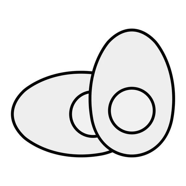 Icône Oeuf Contour Des Oeufs Illustration Vectorielle Isolé Sur Fond — Image vectorielle