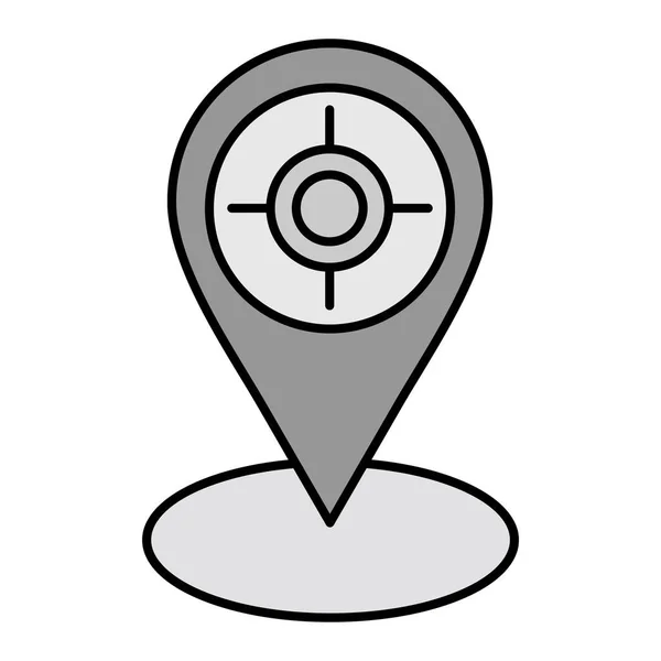 Icône Navigation Gps Schéma Carte Pointeur Vecteur Illustration Pictogramme Fond — Image vectorielle