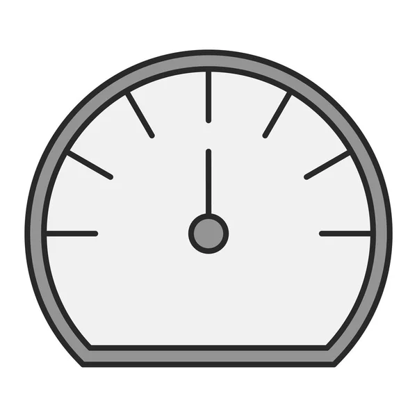Hastighetsmätare Ikon Platt Stil Isolerad Vit Bakgrund Tid Symbol Vektor — Stock vektor