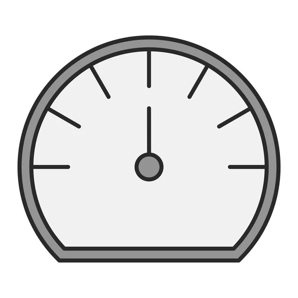 Icono Del Velocímetro Estilo Plano Aislado Sobre Fondo Blanco Tiempo — Vector de stock