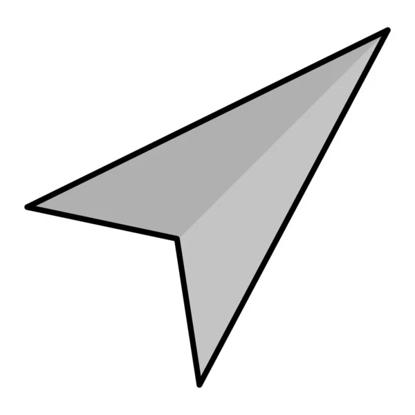 Ícone Avião Papel Ilustração Simples Ícones Vetoriais Navegação Para Web — Vetor de Stock