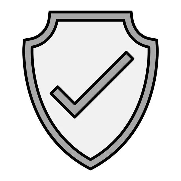 Shield Check Mark Icon Vector Illustration — Stock Vector