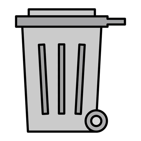 Ícone Lata Lixo Esboço Ilustração Ícones Vetoriais Lixo Bin Para —  Vetores de Stock