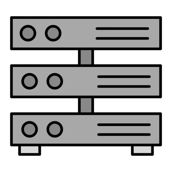 Datenbankserver Symbol Skizze Illustration Von Datenvektorsymbolen Für Das Web — Stockvektor