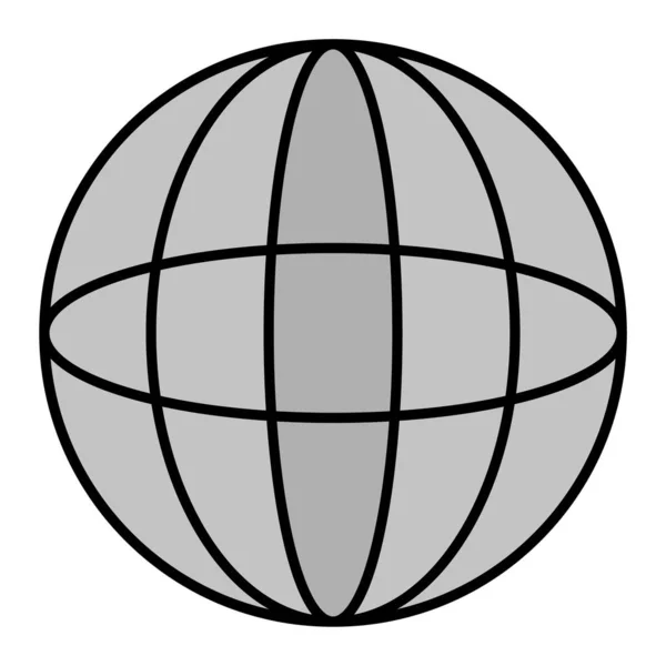 Globe Icon Simple Illustration Sphere Vector Icons Web Design Isolated — Vetor de Stock