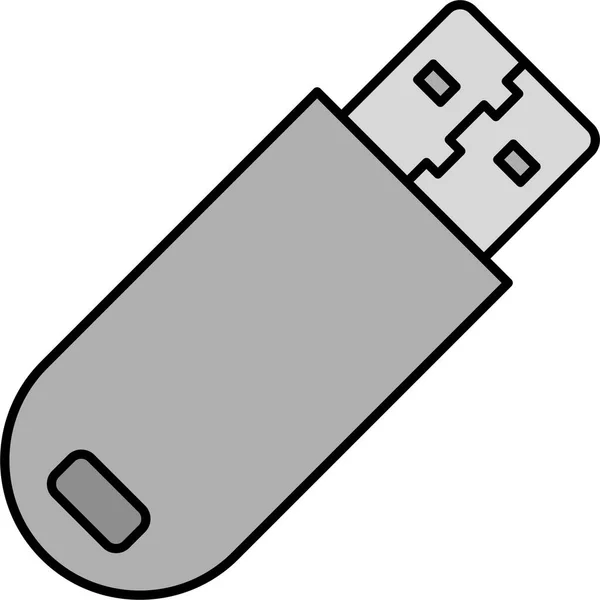 Icône Lecteur Flash Usb Illustration Vectorielle — Image vectorielle