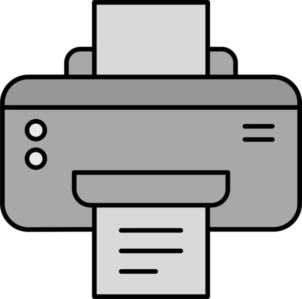 Impressora Ícone Web Design Simples — Vetor de Stock