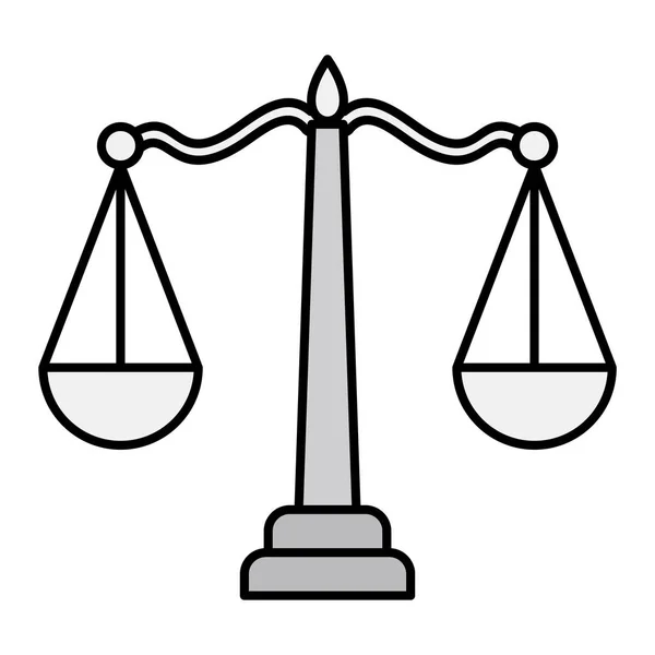 Scales Justice Law Icon Outline Vector Illustration Symbol Web Design — Wektor stockowy