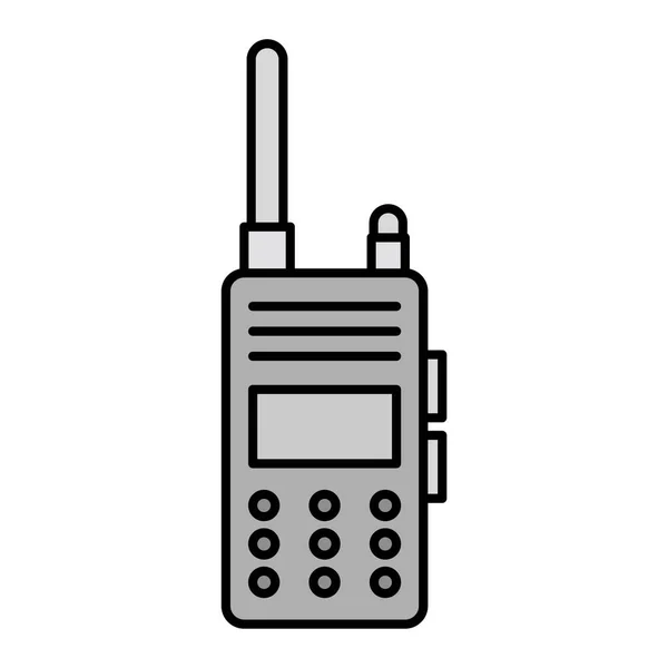 Walkie Talkie Icono Contorno Dispositivo Inteligente Ilustración Vectorial Aislado Sobre — Archivo Imágenes Vectoriales