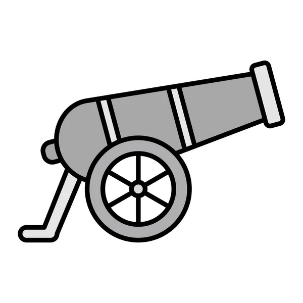 Kanonensymbol Einfache Illustration Von Kriegsvektorsymbolen Für Das Web — Stockvektor