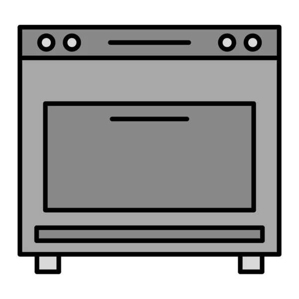Oven Icon Vector Isolated White — Stock Vector