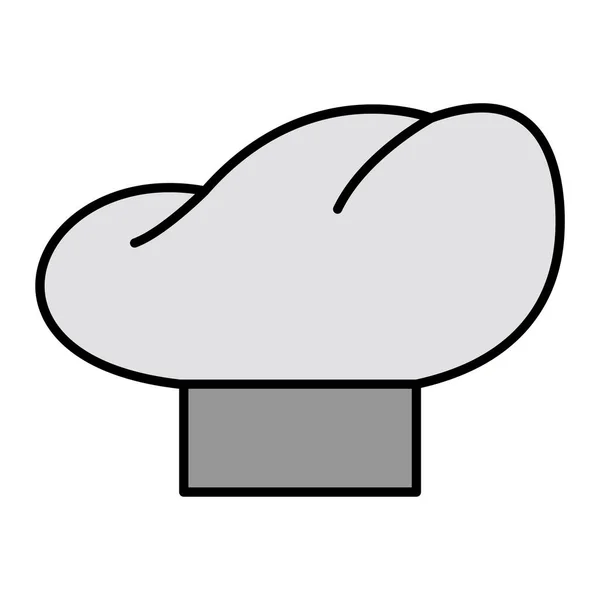 Chef Hat Icon Outline Illustration Isolated White Background — Stock vektor
