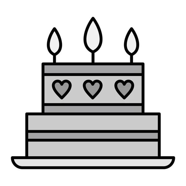 Cake Candles Icon Vector Illustration — стоковый вектор