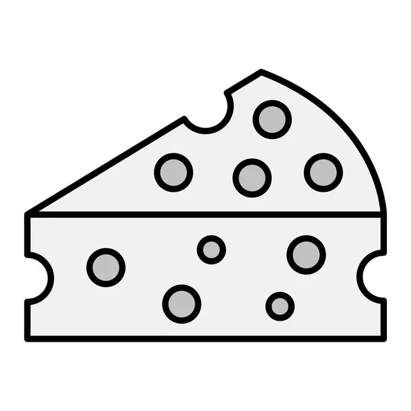 チーズ アイコン ウェブ用のパンベクトルのアイコンの簡単なイラスト — ストックベクタ