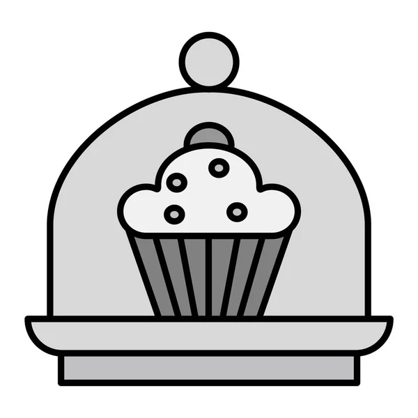 Cupcake Web Symbol Einfache Illustration — Stockvektor