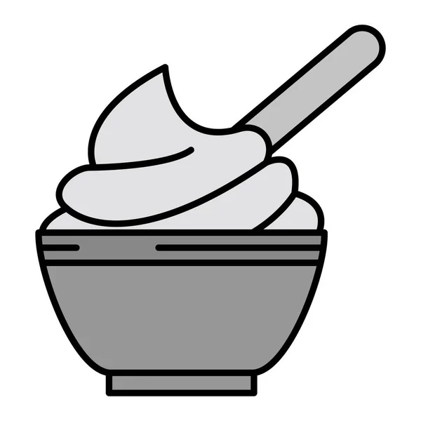 Whipped Cream Icon Vector Illustration Design — Vetor de Stock