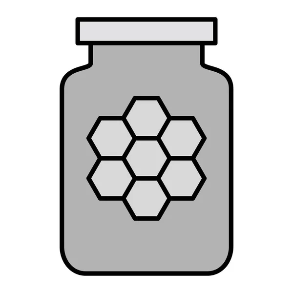 Βάζο Μέλι Εικονίδιο Απλή Απεικόνιση Λευκό Φόντο — Διανυσματικό Αρχείο
