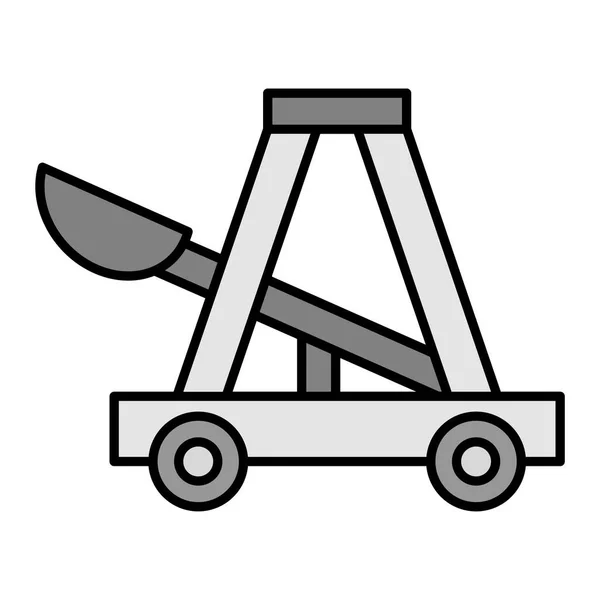 Catapult Vector Glyph Icon — Stock vektor
