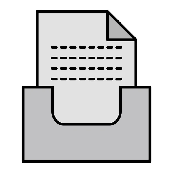 Documento Del File Design Semplice — Vettoriale Stock