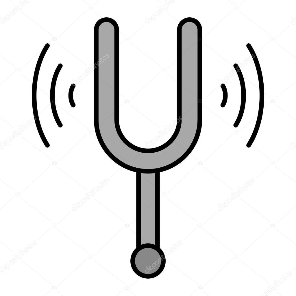 Tuning Fork. web icon simple illustration