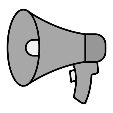 Megafon. Web simgesi basit illüstrasyon