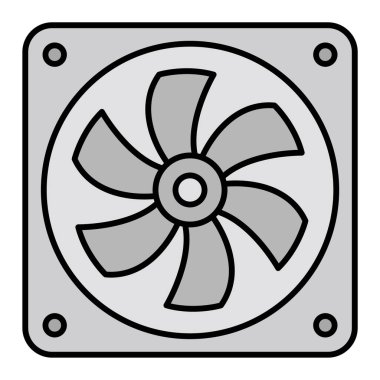 Bilgisayar fan simgesi. vektör illüstrasyonu