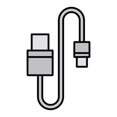 usb kablo simgesi vektör illüstrasyonu