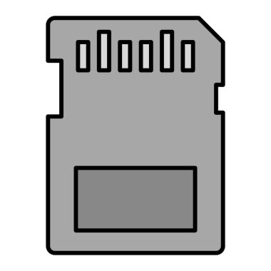 hafıza kartı simgesine. vektör çizim