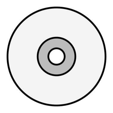 CD mi? Web simgesi basit illüstrasyon
