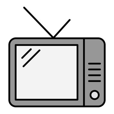 Televizyon. Web simgesi basit illüstrasyon