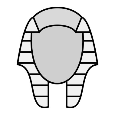 Firavun krem ikonunun vektör illüstrasyonu 