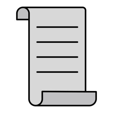 Papirüs. Web simgesi basit illüstrasyon