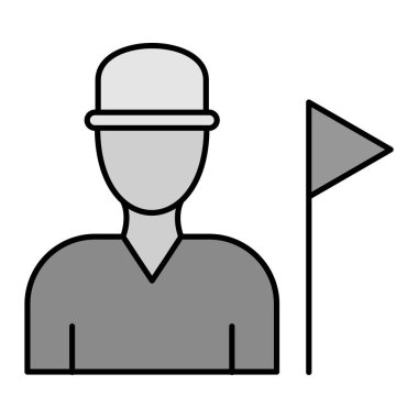 Tur rehberi. Web simgesi basit illüstrasyon