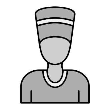 Nefertiti. Web simgesi basit illüstrasyon 
