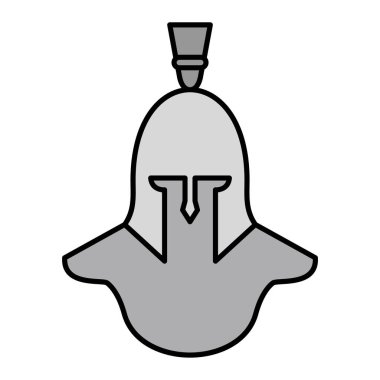 Zırh simgesinin vektör illüstrasyonu 