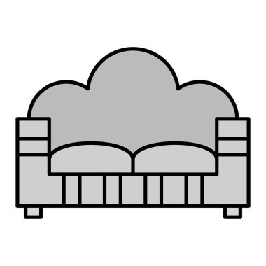 kanepe modern ikon vektör illüstrasyonu