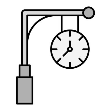 Tren Saati modern simge vektör illüstrasyonu