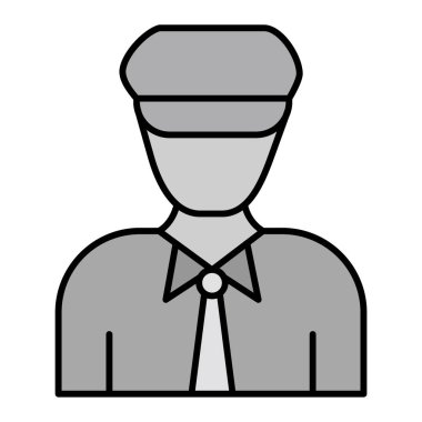 Kaptan Modern ikon vektör illüstrasyonu