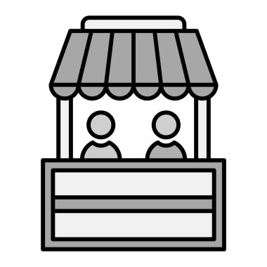 Bilet Ofisi modern simge vektör illüstrasyonu