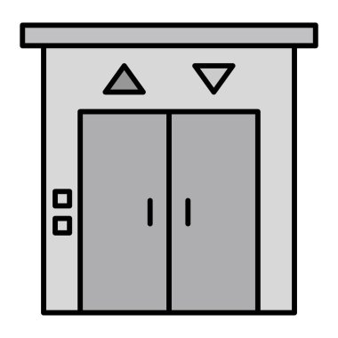 asansör modern ikon vektör illüstrasyonu