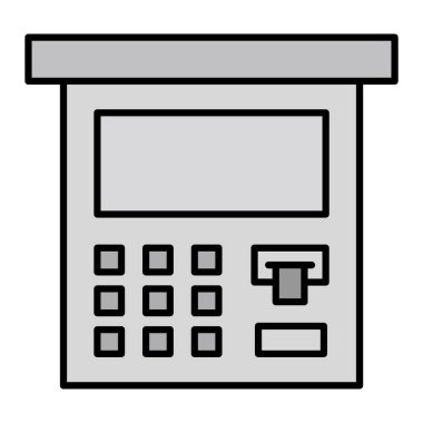 Bilet Makinesi modern simge vektör çizimi