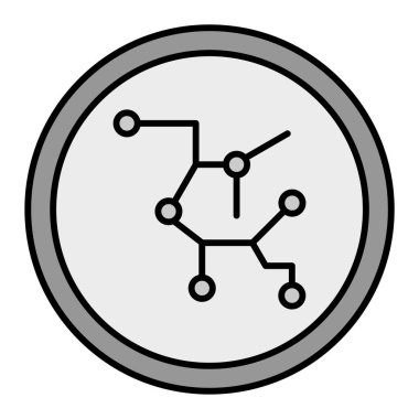 Tren Yolu modern simge vektör illüstrasyonu