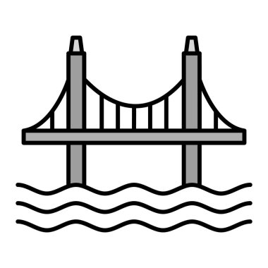 Bridge modern icon vector illustration