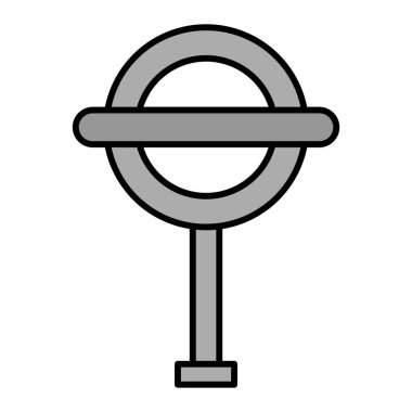 Yer altı İmza Modern simge vektör illüstrasyonu